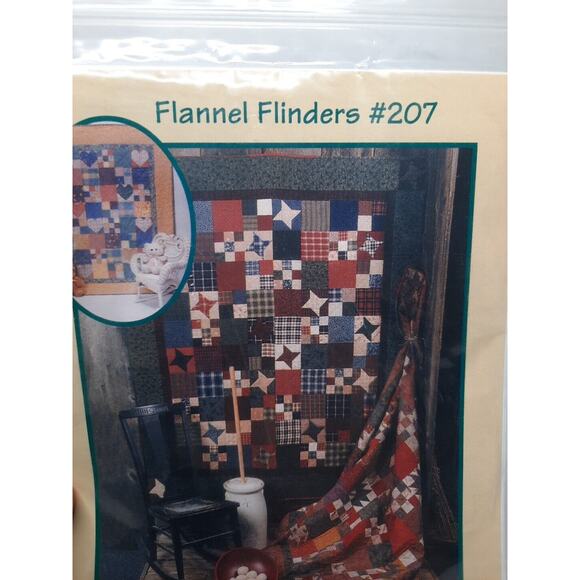 1999 PineTree Lodge Designs Lap Quilt Pattern Flannel Flinders 2 Sizes6 - Picture 2 of 4